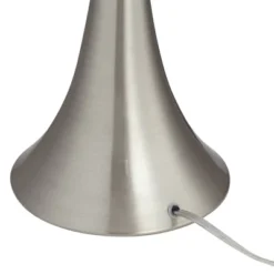 360 Lighting Gerson Modern Table Lamps 24" High Set Of 2 Brushed Nickel With Dimmers LED White Drum Shade For Bedroom Living Room Bedside Nightstand -Famous Lighting Store GUEST ea9c2d93 eaa6 4e72 b52f 698ce14c23e5