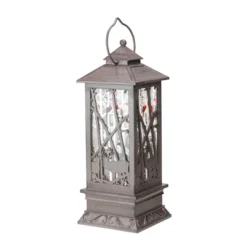 Roman 11" Deer With Cardinals LED Lighted Christmas Lantern
