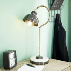22" Metal Desk Lamp With Spotlight Shade Black - Olivia & May -Famous Lighting Store GUEST ed61ae86 d5a3 475e 8ecd 171fddd48878
