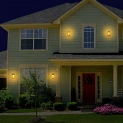 Solar LED Outdoor Wall Lantern With Flame - Techko Maid -Famous Lighting Store GUEST ee18f50a 5346 4bd0 914d 39e8e5502478