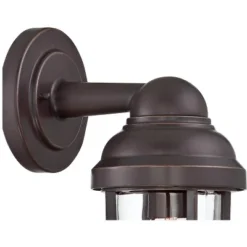 John Timberland Marlowe Industrial Outdoor Wall Light Fixtures Set Of 2 Bronze Metal Cage 13 1/4" Clear Glass For Post Exterior Barn Deck House Porch -Famous Lighting Store GUEST ee470037 480e 4a20 9025 b78b1f170e88