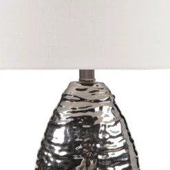Livy Ceramic Table Lamp Silver Base/White Shade - Hampton Hill -Famous Lighting Store GUEST f3503a01 aa03 43c4 8306 01e1aa883b6c