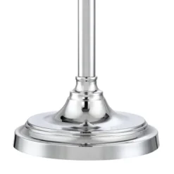 360 Lighting Montrose Modern Floor Lamps 61" Tall Set Of 2 Polished Steel Crystal Glass White Fabric Drum Shade For Living Room Bedroom Office House -Famous Lighting Store GUEST f4d04770 4eea 4002 9be9 68473ebf9ae3