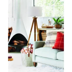 Oak Wood Tripod Floor Lamp Dark Brown - Threshold™ -Famous Lighting Store GUEST f662f2ec 6ed0 4f35 8681 9ea5c84bfc7c