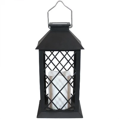 Sunnydaze Decor Sunnydaze Outdoor Concord Hanging Tabletop Solar LED Rustic Farmhouse Decorative Candle Lantern - 11" 6 Sunnydaze Decor Sunnydaze Outdoor Concord Hanging Tabletop Solar LED Rustic Farmhouse Decorative Candle Lantern - 11" - Image 6