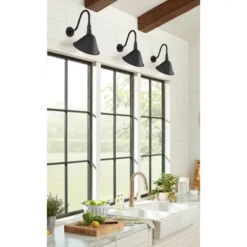 Franklin Iron Works Neihart Rustic Farmhouse Outdoor Barn Light Fixture Black Curving Gooseneck 18" For Post Exterior Barn Deck House Porch Yard Patio -Famous Lighting Store GUEST f989759e df79 4fb3 b9e4 44043f53ad6e