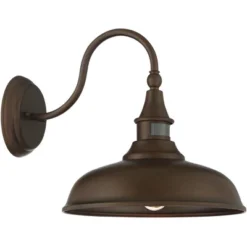 John Timberland Gough Rustic Farmhouse Outdoor Barn Light Fixture Bronze Dusk To Dawn Motion Sensor Dark Sky 12 1/2" For Post Exterior Deck House Yard -Famous Lighting Store GUEST fa34dada 4d11 43e3 9c65 77f2a82235b9