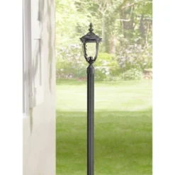 John Timberland Modern Outdoor Direct Burial Post Light Pole Black Cast Aluminum 84" For Post Garden Yard 6 John Timberland Modern Outdoor Direct Burial Post Light Pole Black Cast Aluminum 84" For Post Garden Yard -Famous Lighting Store GUEST fc170e4c 14c5 4ec1 a427 ce83658e8f84