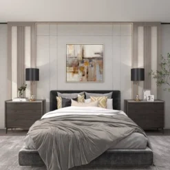 Metal Buffet Lamp With Drum Shade Black - Olivia & May -Famous Lighting Store GUEST fe779f44 02ce 4ff1 9846 a6e2ef601ef3