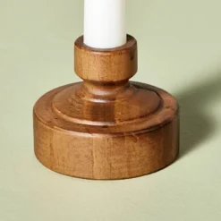 7"x3" Flameless Christmas Window Candle With Wood Base - Hearth & Hand™ With Magnolia -Famous Lighting Store GUEST ffd6975e 2146 4e21 8ea0 9c4d357bd4f0